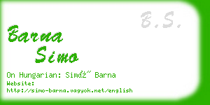 barna simo business card